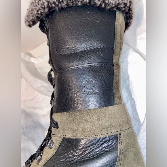 Women’s MARTINO Canadian leather suede and shearling lined winter boots Sz 7W - Picture 8 of 16